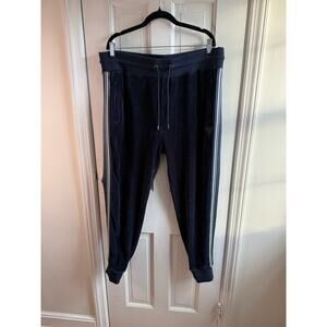 Guess Fulham Velvet Stripe Jogger Pants Size Large, EUC
